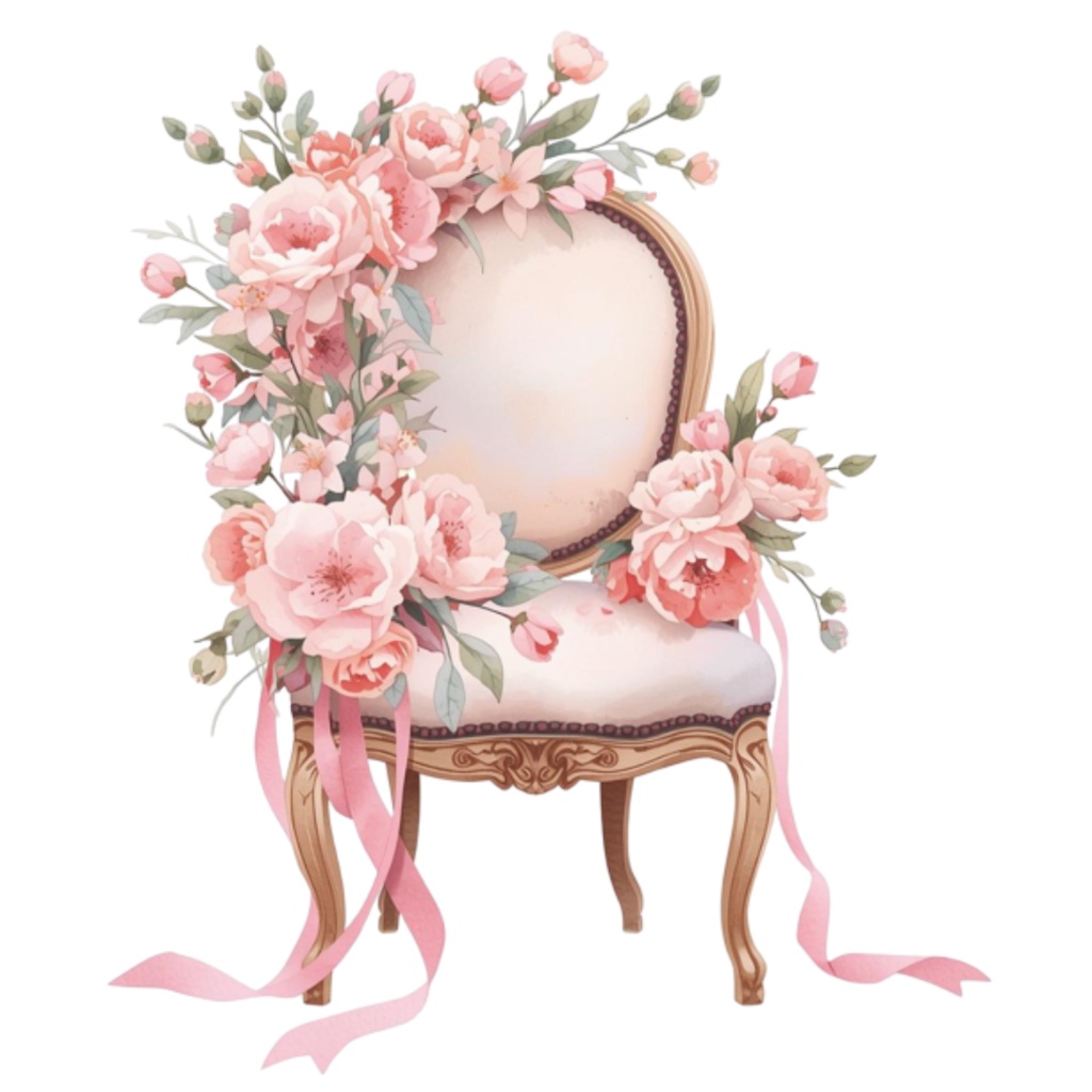 水彩ピンクのブライダルアイテムセット(全12点)|ウェディングクリップアートPNG背景透過