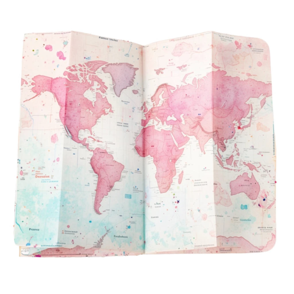 水彩ピンクの小旅行クリップアートセット(全12点)|PNG Watercolor Pink Weekend Trip Clipart Set (12 PNGs)