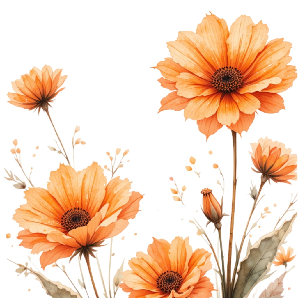 秋ファッションの水彩クリップアートセット(全15点)|PNG Fall Fashion Watercolor Clipart Set (15 PNGs)