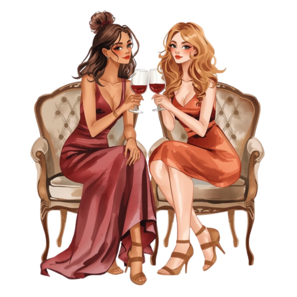 水彩ワイン&ぶどう クリップアートセット(全12点)|PNG Wine & Grapes Watercolor Clipart Set (12 PNGs)