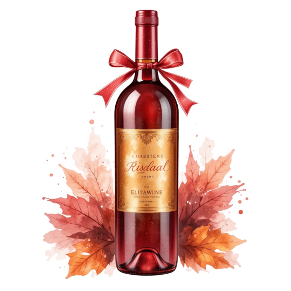 水彩ワイン&ぶどう クリップアートセット(全12点)|PNG Wine & Grapes Watercolor Clipart Set (12 PNGs)