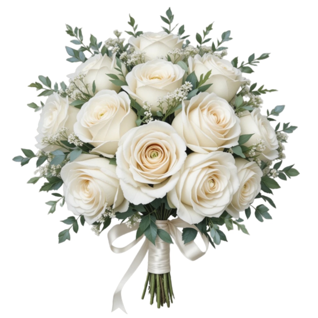 水彩ウェディングブーケ クリップアートセット(全16点)| Watercolor Wedding Bouquet Clipart Set (16 PNGs)