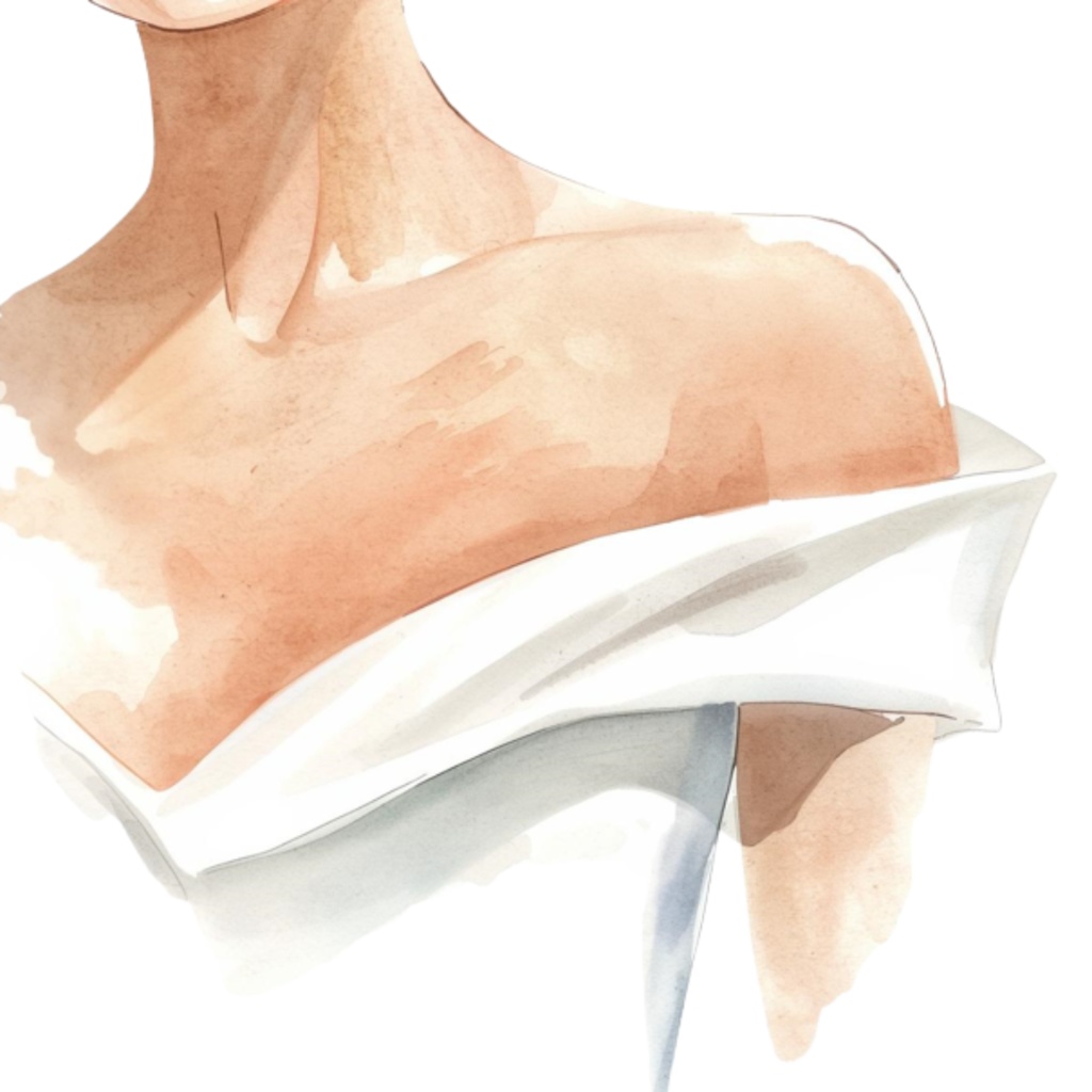 水彩フリルウェディングドレス クリップアートセット(全30点)| Watercolor Frilly Wedding Dress Clipart Set (30 PNGs)