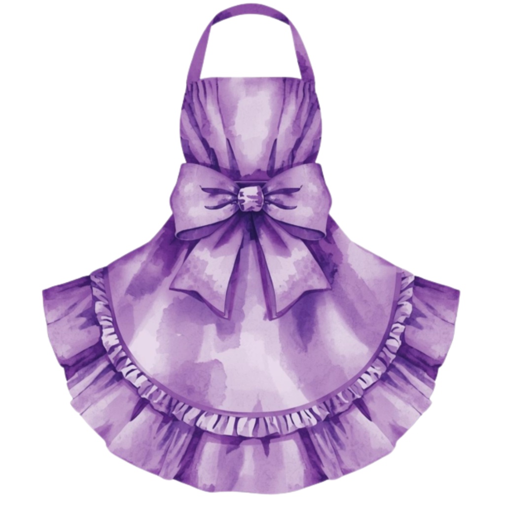 🌸 水彩風 フリルエプロン コレクション(全13種類)|  Watercolor Frilly Apron Collection (13 PNGs)