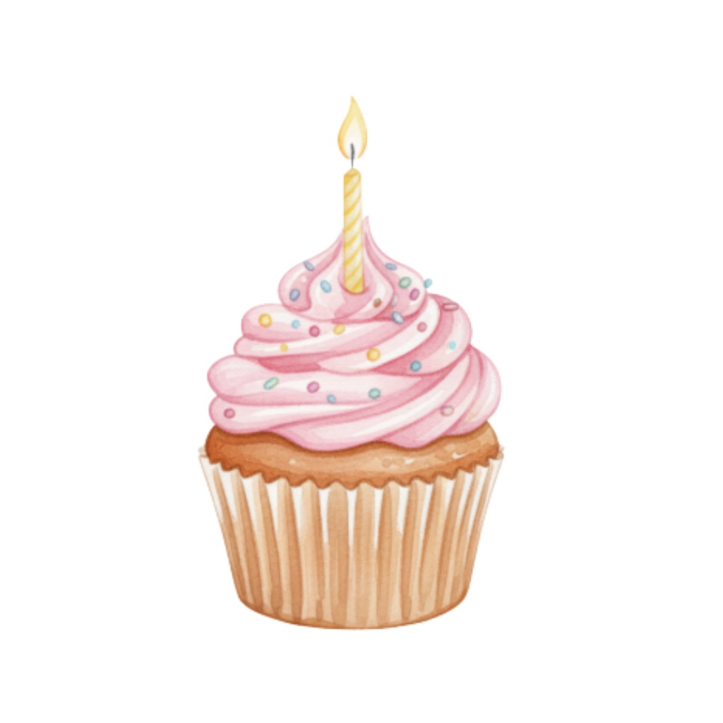 【ゆめいろ水彩】Happy Birthday!ふんわり可愛い誕生日イラスト素材12点