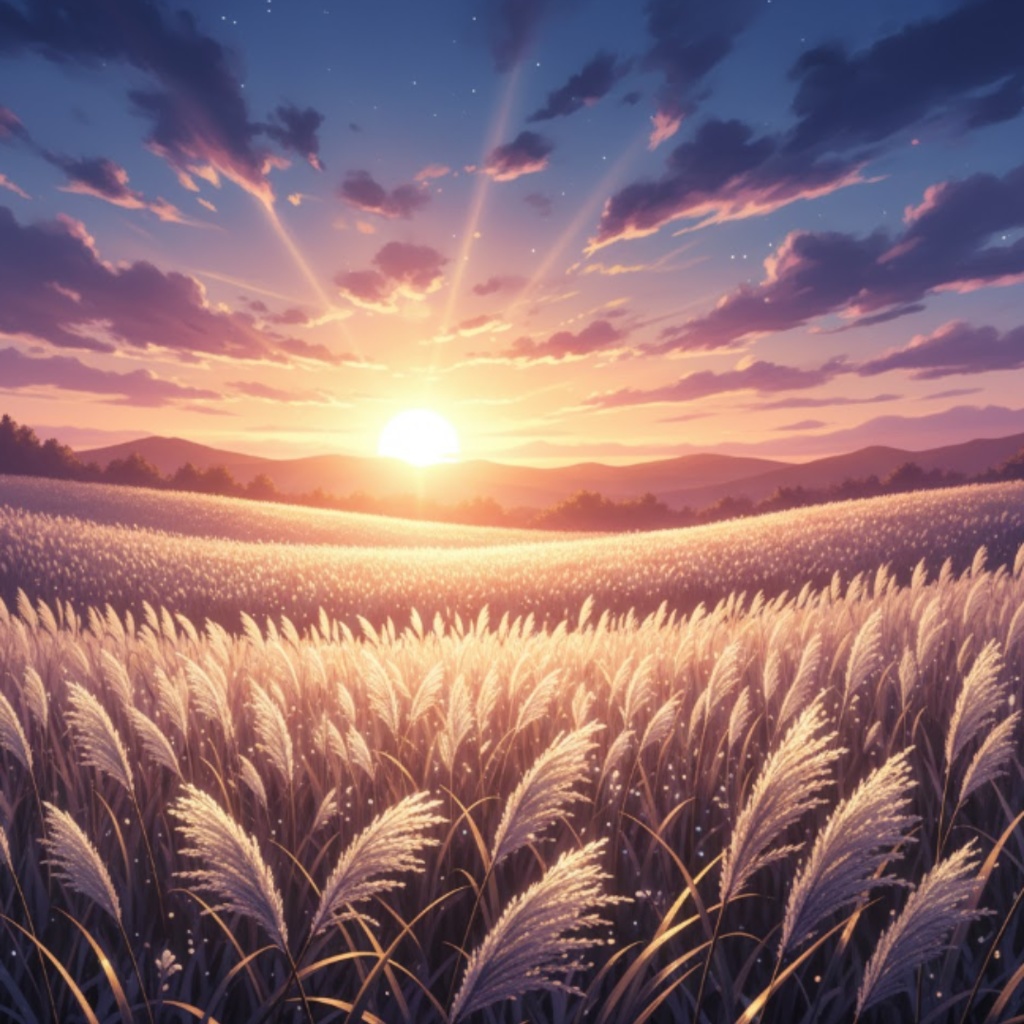 【秋の絶景】紅葉・夕焼け・収穫の風景イラスト素材集 12点