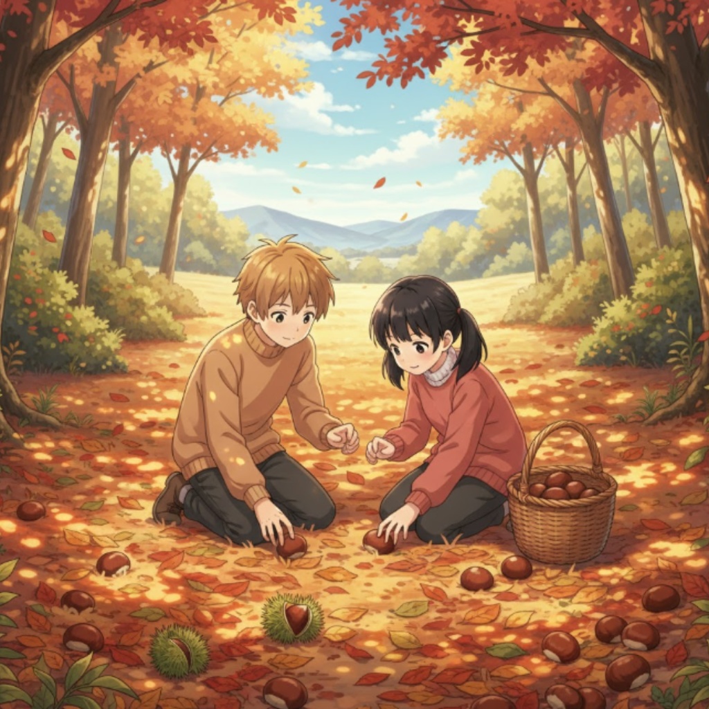 【秋の絶景】紅葉・夕焼け・収穫の風景イラスト素材集 12点