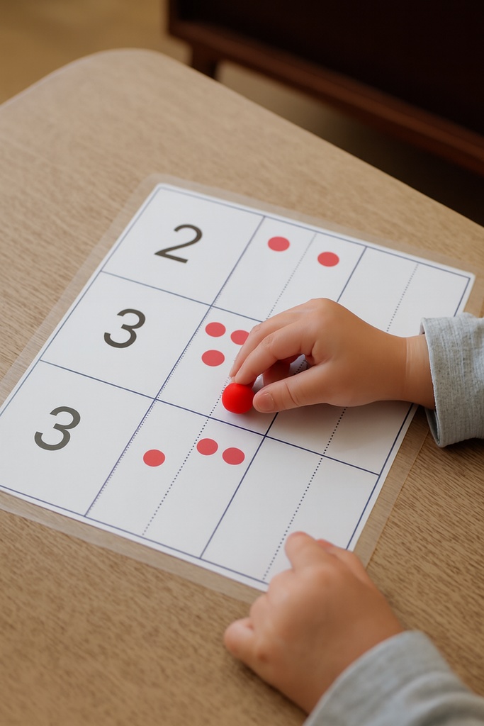 いくつといくつ_数字＆ドッツ(A4横_12枚)