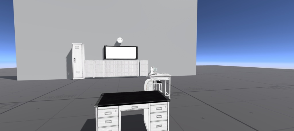 【VRChat/3D素材】漫画風・アニメ調 学園ワールド小道具 14点セット (Manga/Toon School Prop Set)