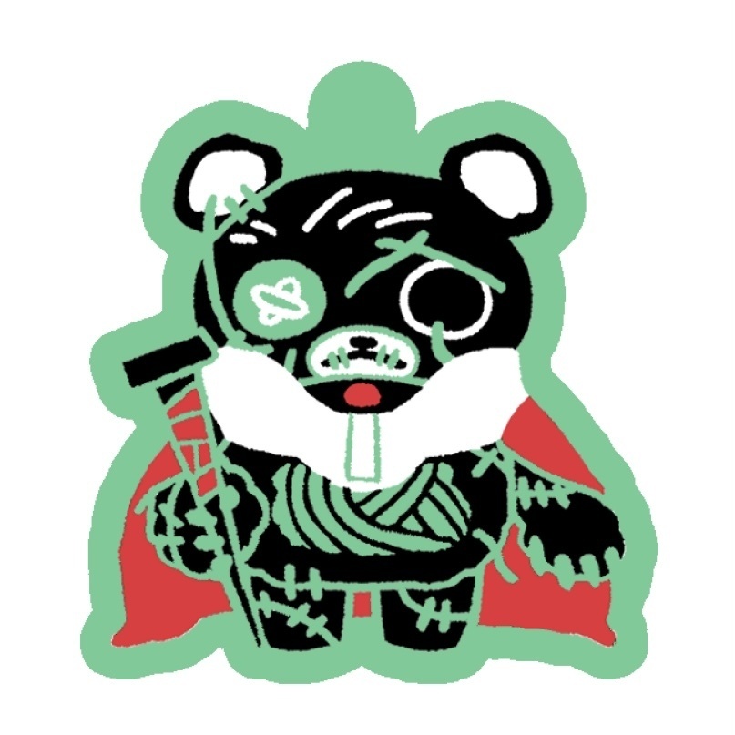 蓄光大熊鎚アクリルキーホルダー