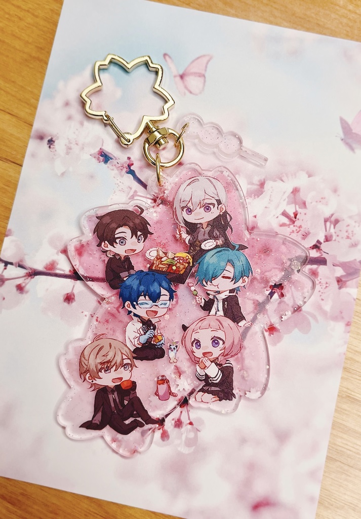 【非公式】七次元生徒会さん お花見アクリルキーホルダー