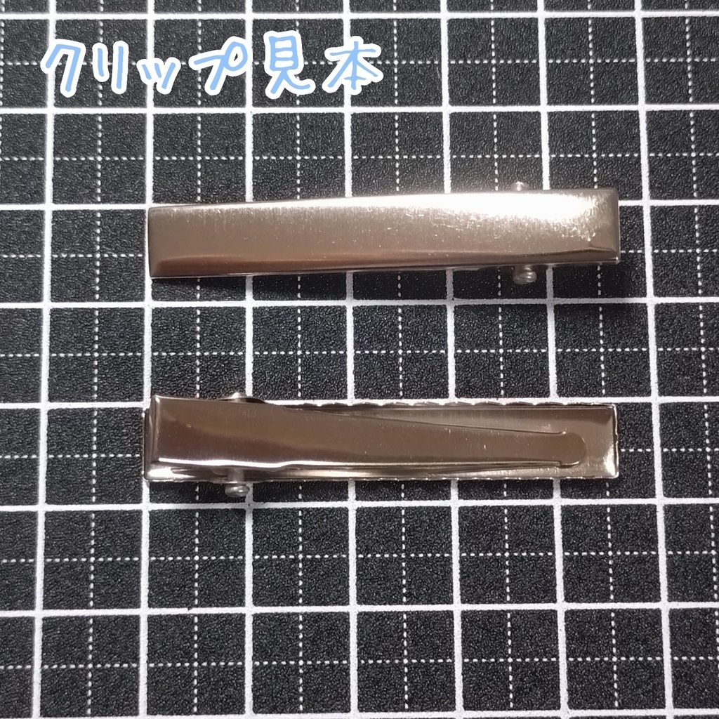 【白】ふわふわ天使の羽根リボンクリップ オーバル