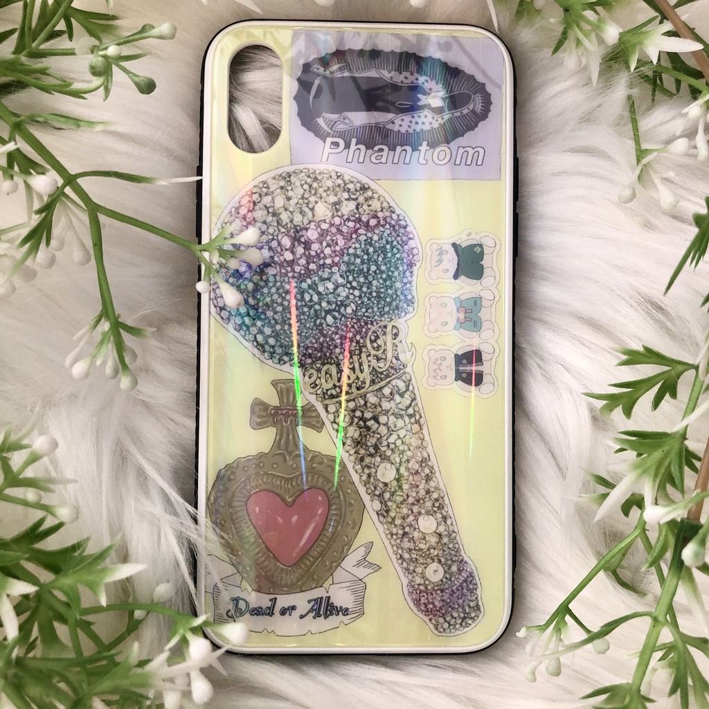 ぽっせスマホケース（ホログラム強化ガラス）