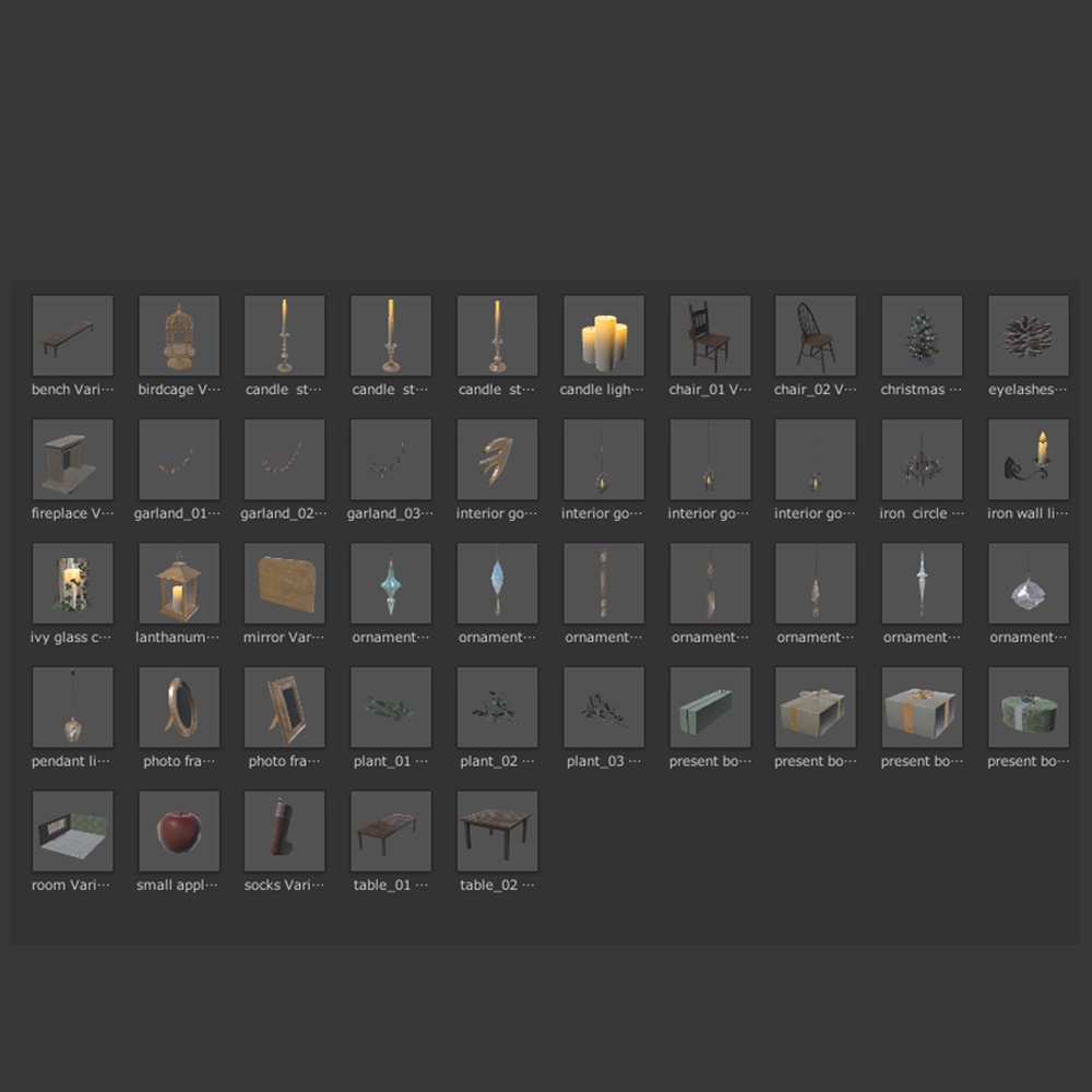 クリスマスインテリアセット2024(45点)