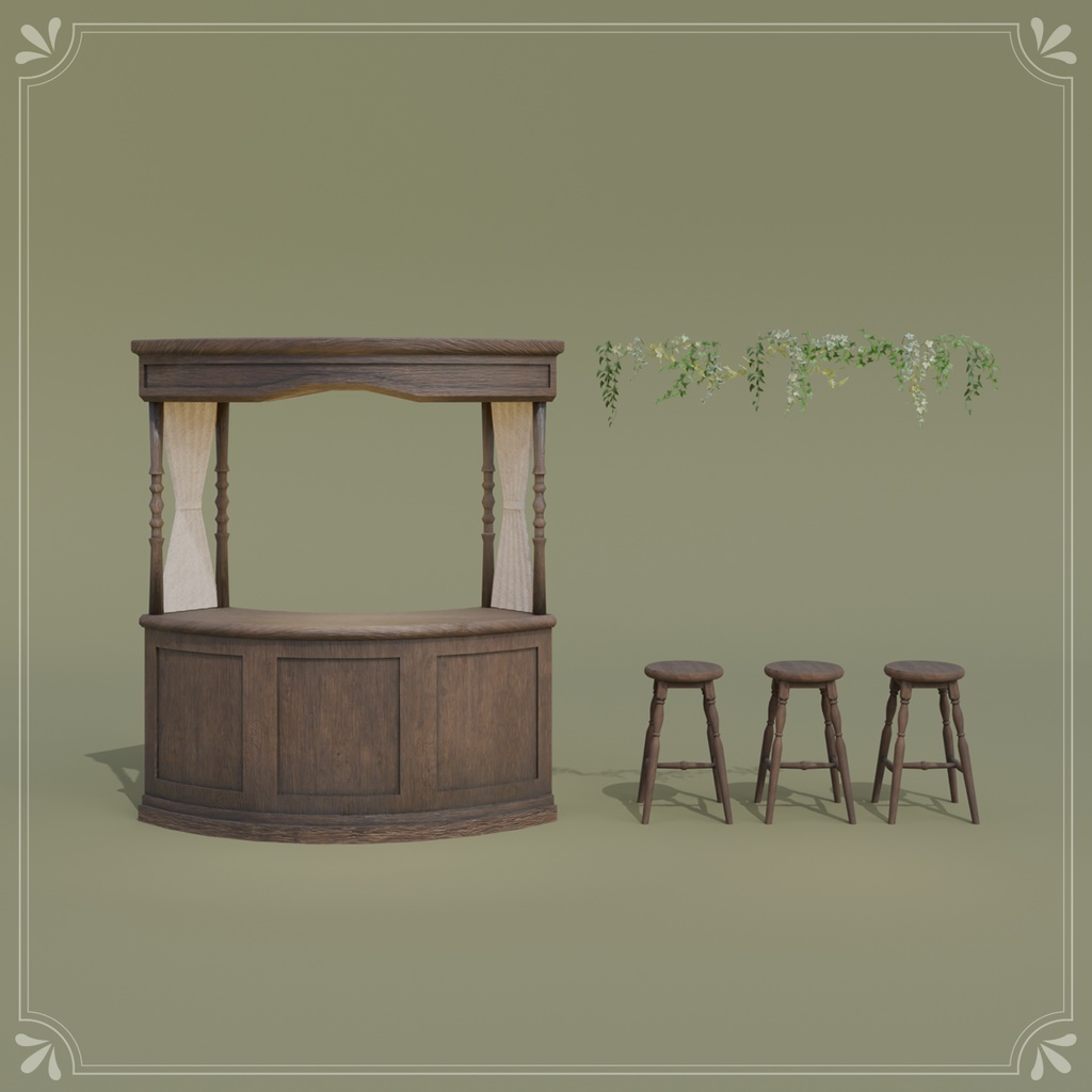 アンティークカウンターセット01(30点)