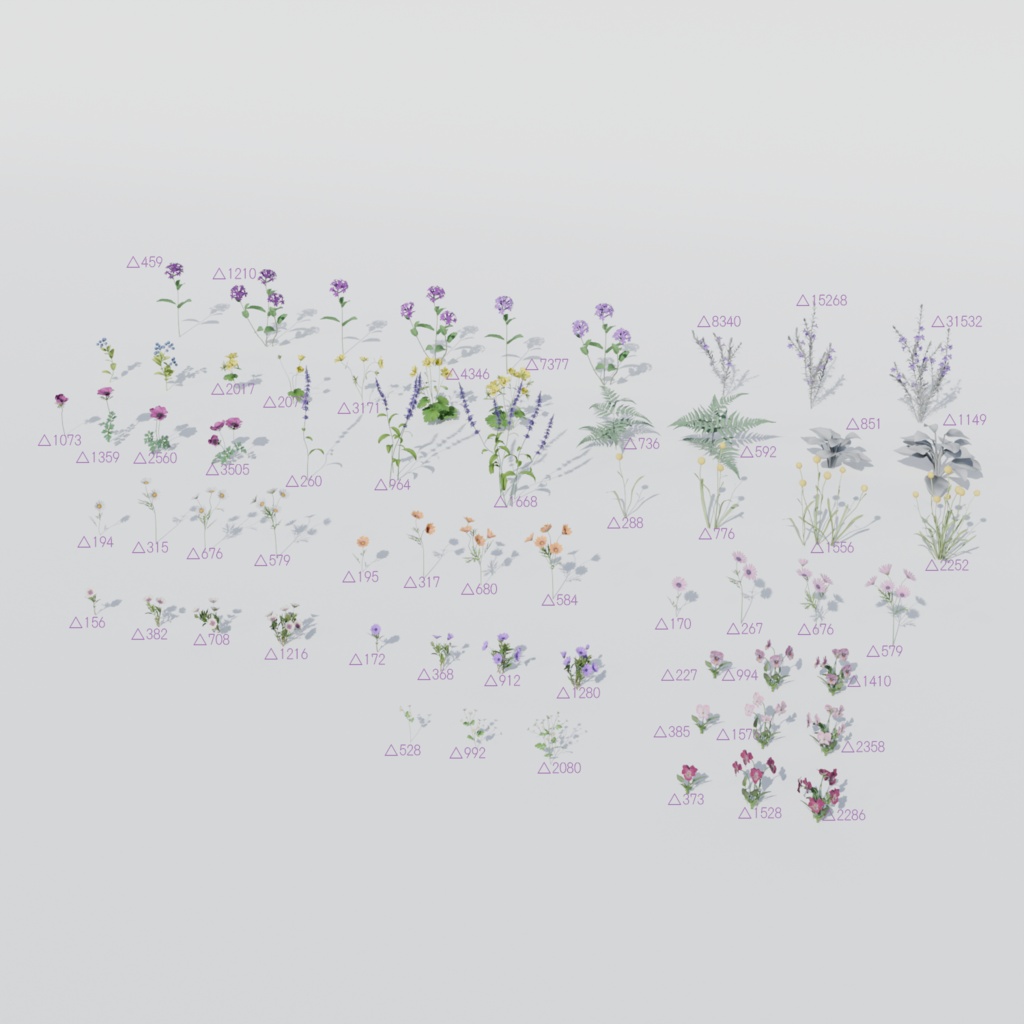 Pastel Flower Set(118点)