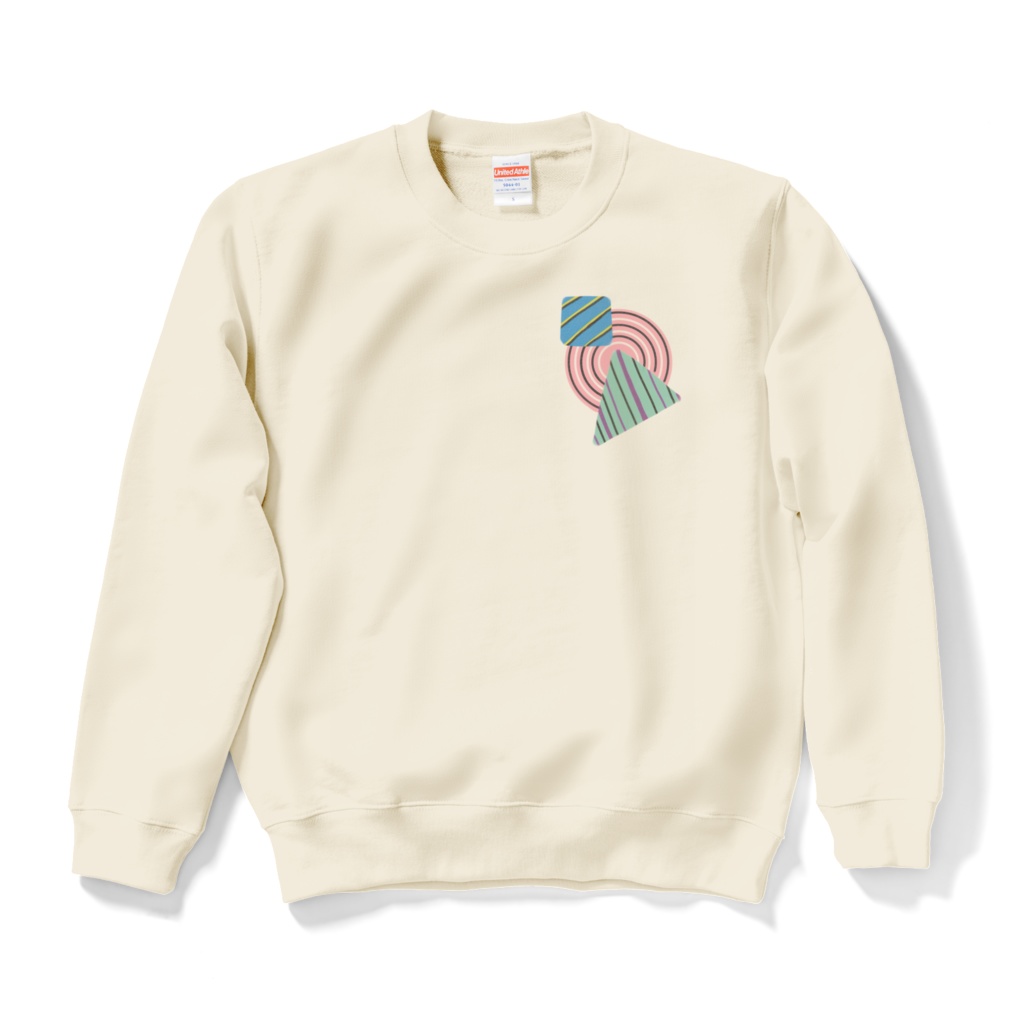 幾何学模様的なスウェット