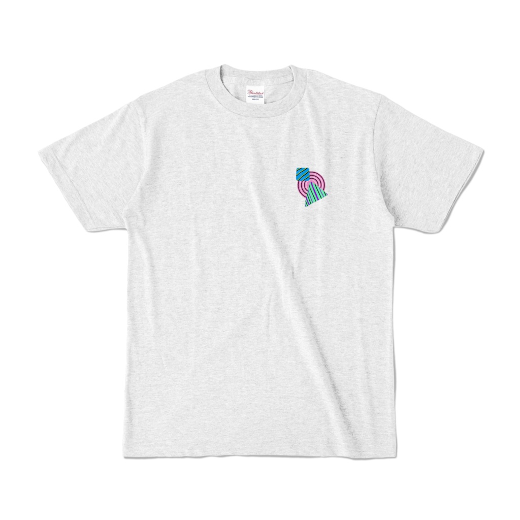 幾何学模様的なカラーTシャツ