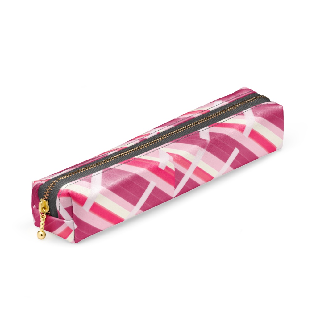 チェック風ペンケース