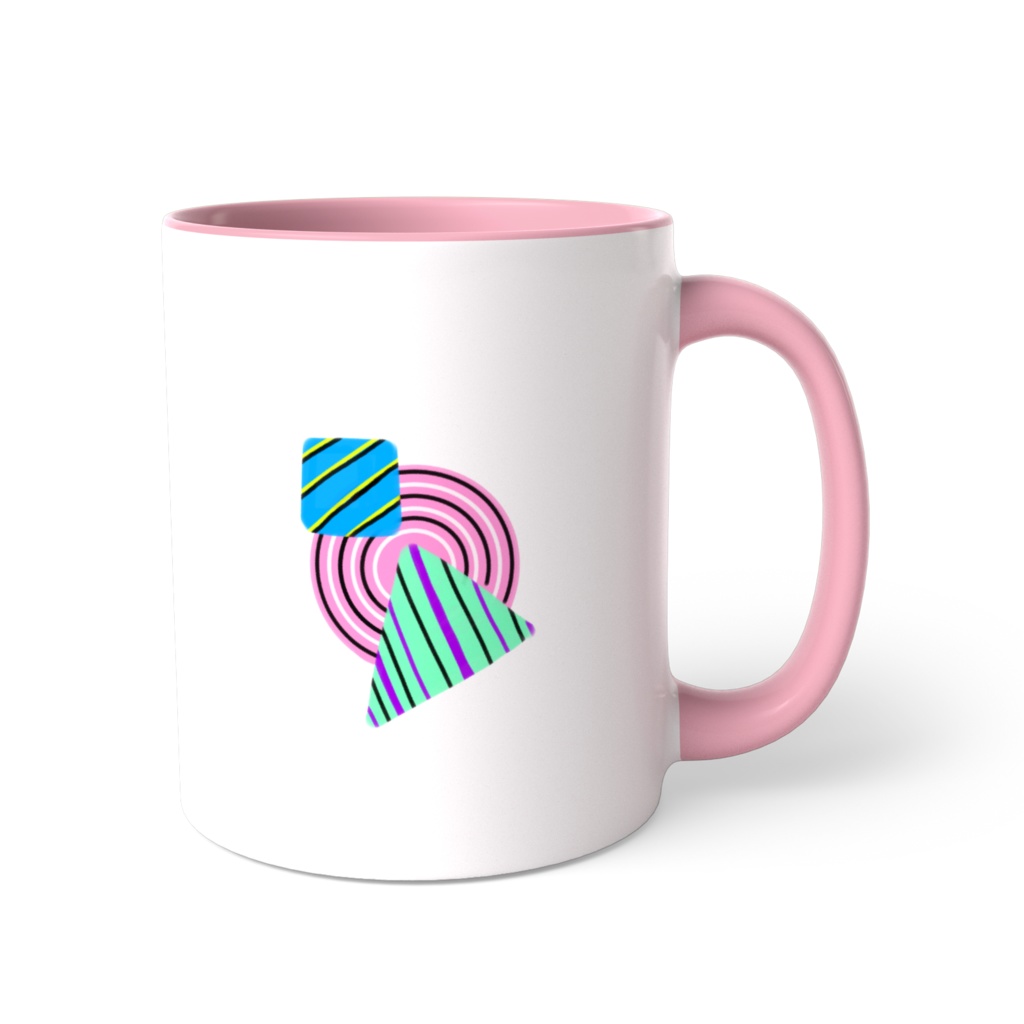 幾何学模様的なマグカップ