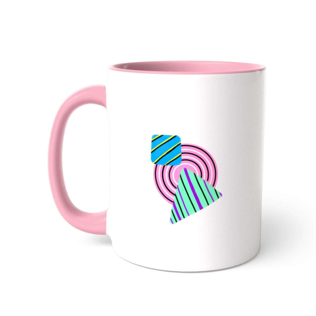 幾何学模様的なマグカップ