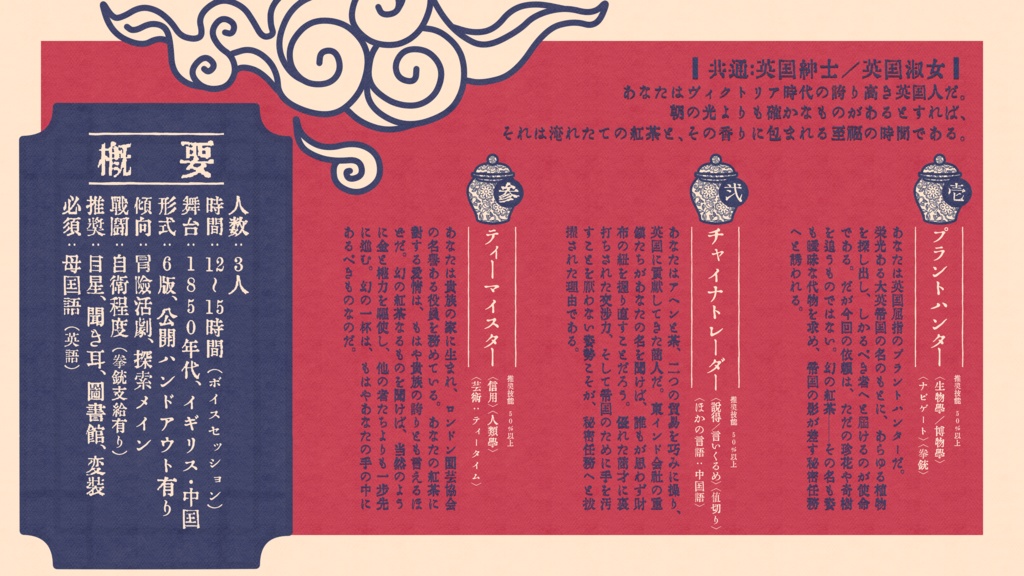 CoC『ヴィクトリア式紅茶強奪見聞録』【SPLL:E191144】