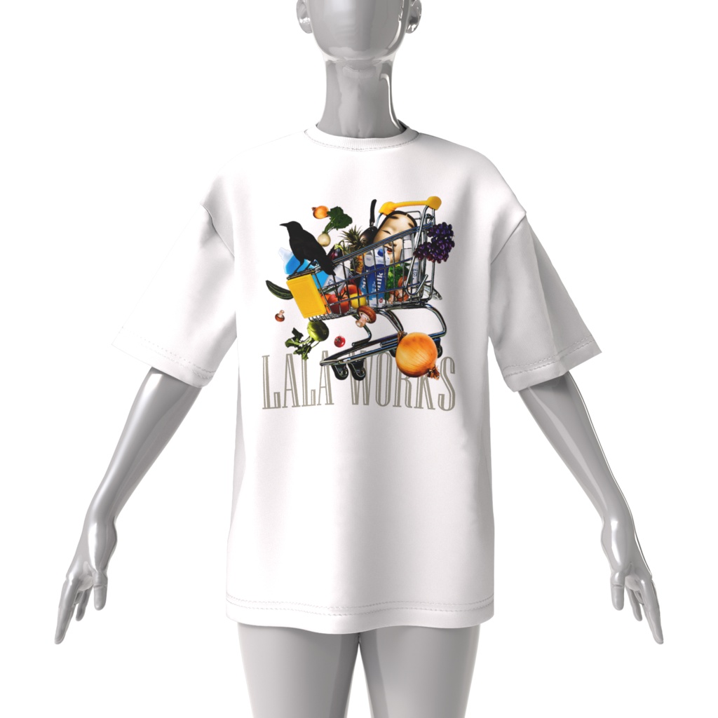 lala works Tシャツ ショッピングカート