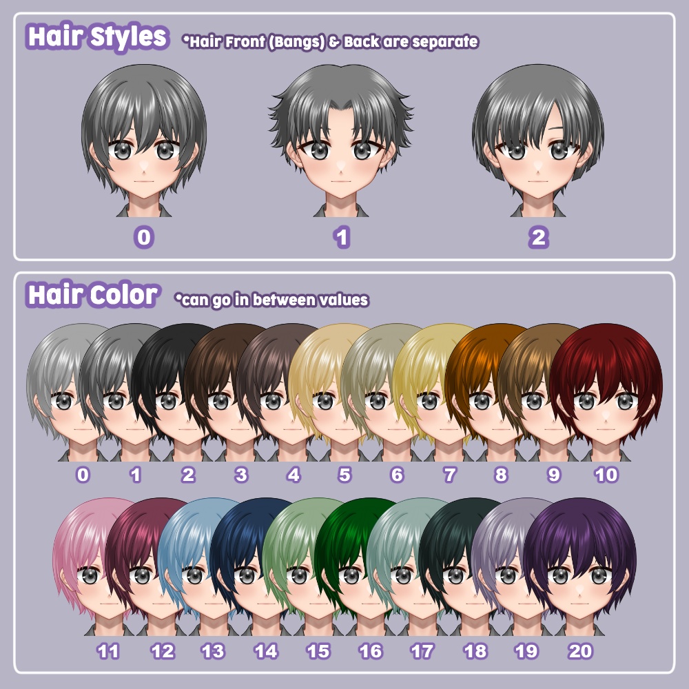 Live2D Simple Customizable Vtuber for Vtube Studio