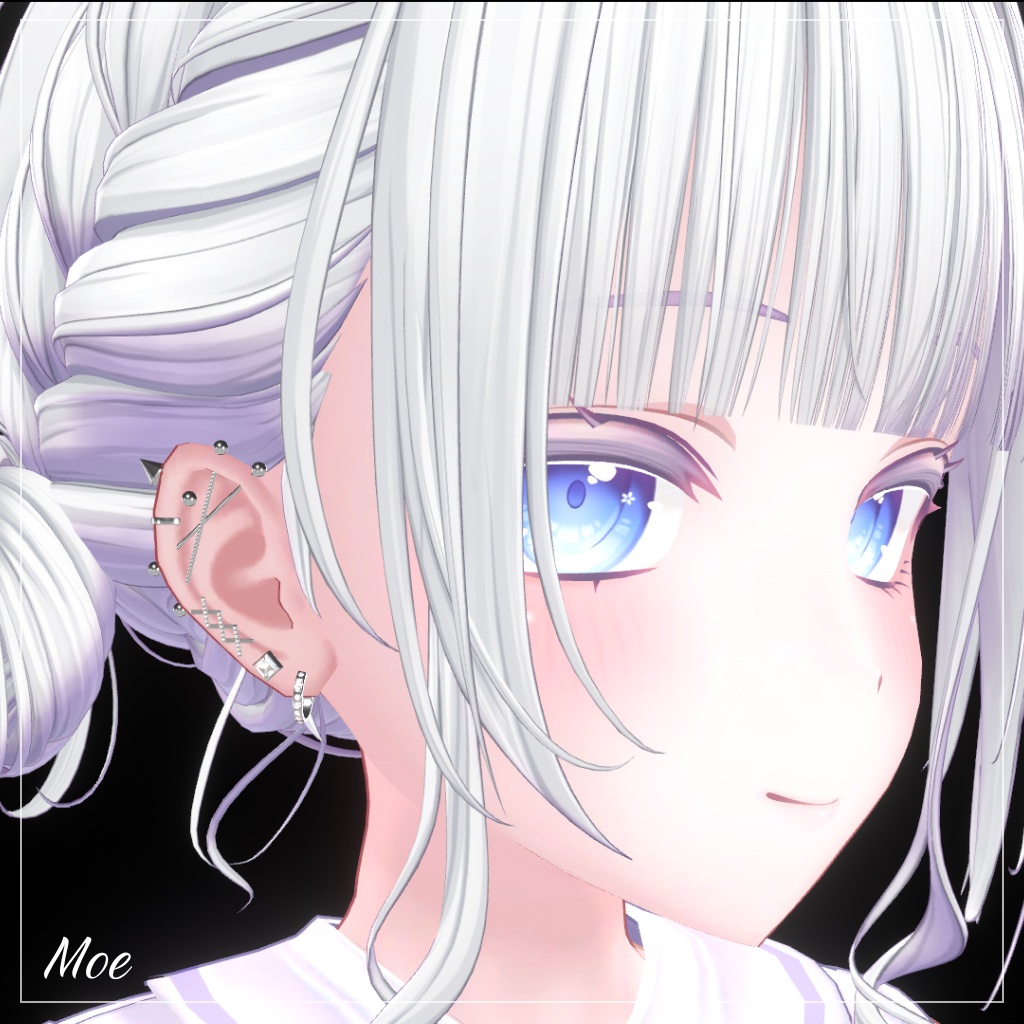 【MA対応】Punk Piercing Set/パンクピアスセット【VRChat想定】