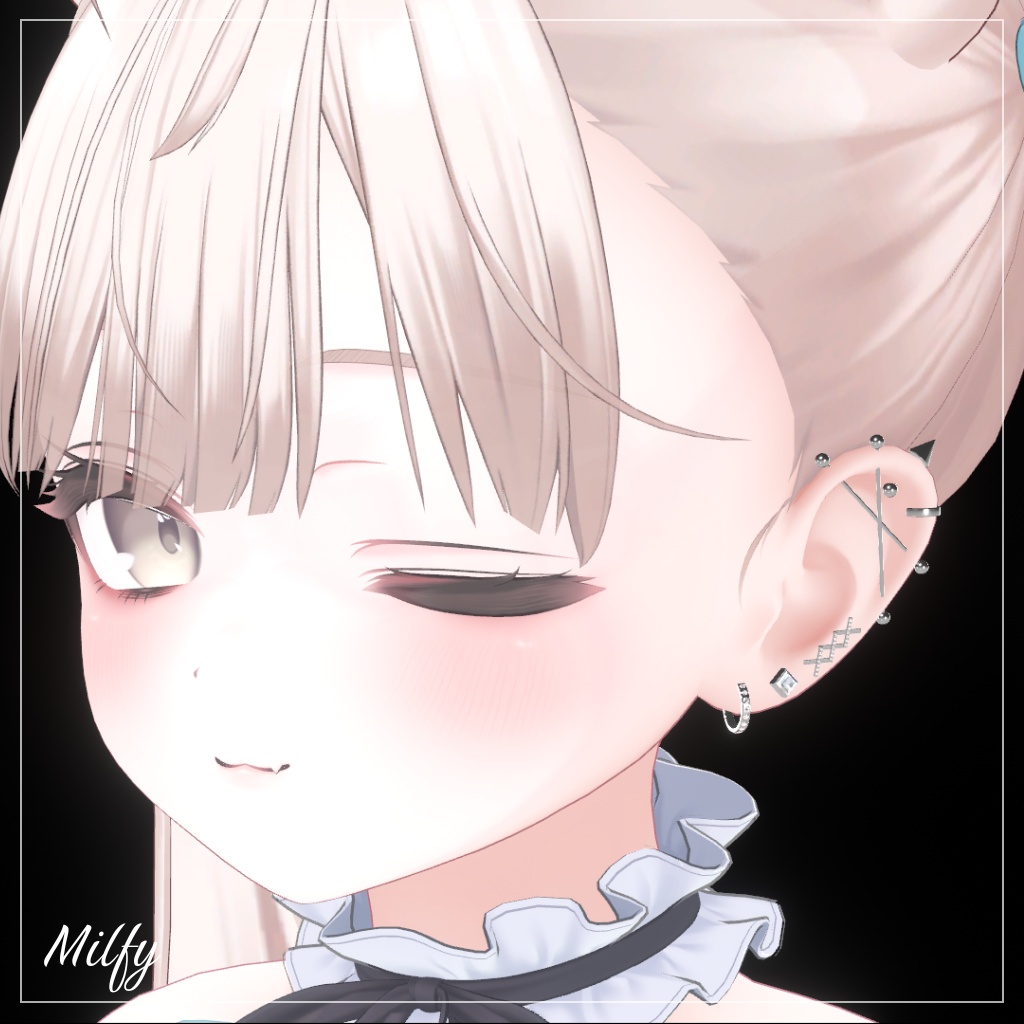 【MA対応】Punk Piercing Set/パンクピアスセット【VRChat想定】