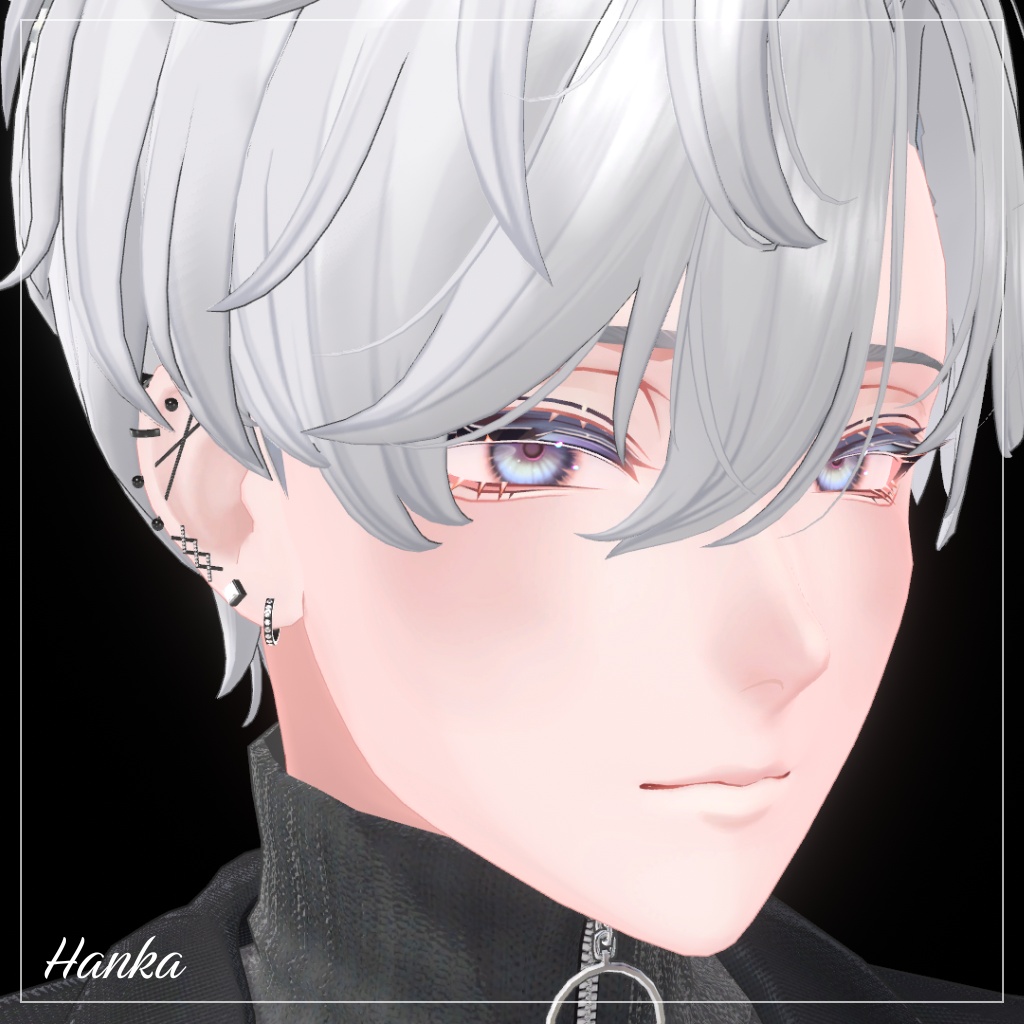 【MA対応】Punk Piercing Set/パンクピアスセット【VRChat想定】
