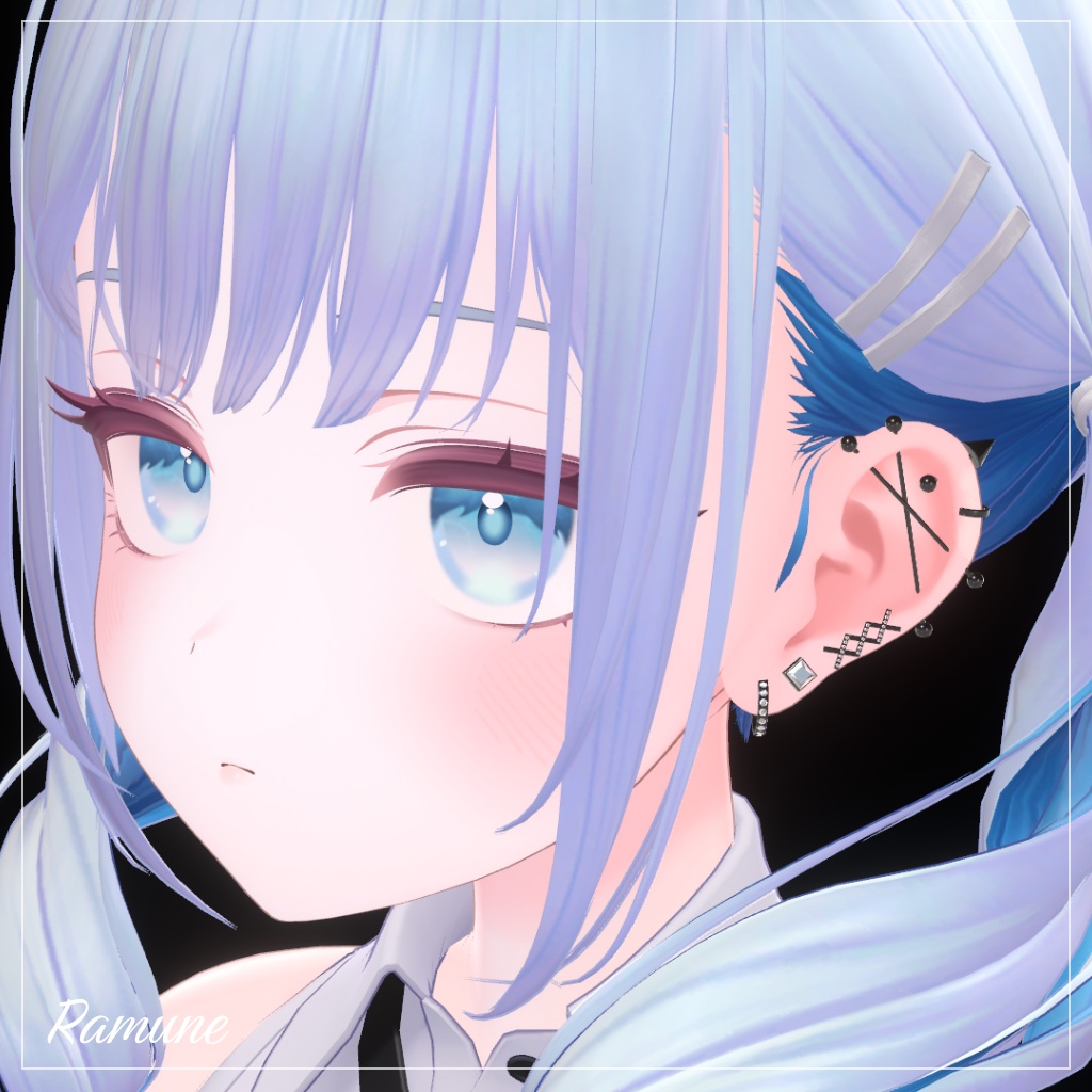 【MA対応】Punk Piercing Set/パンクピアスセット【VRChat想定】