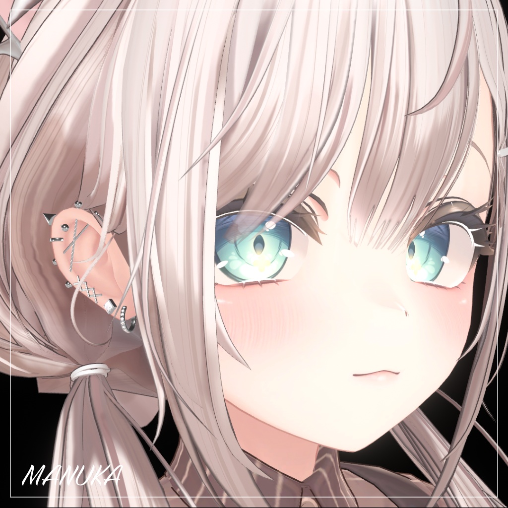 【MA対応】Punk Piercing Set/パンクピアスセット【VRChat想定】