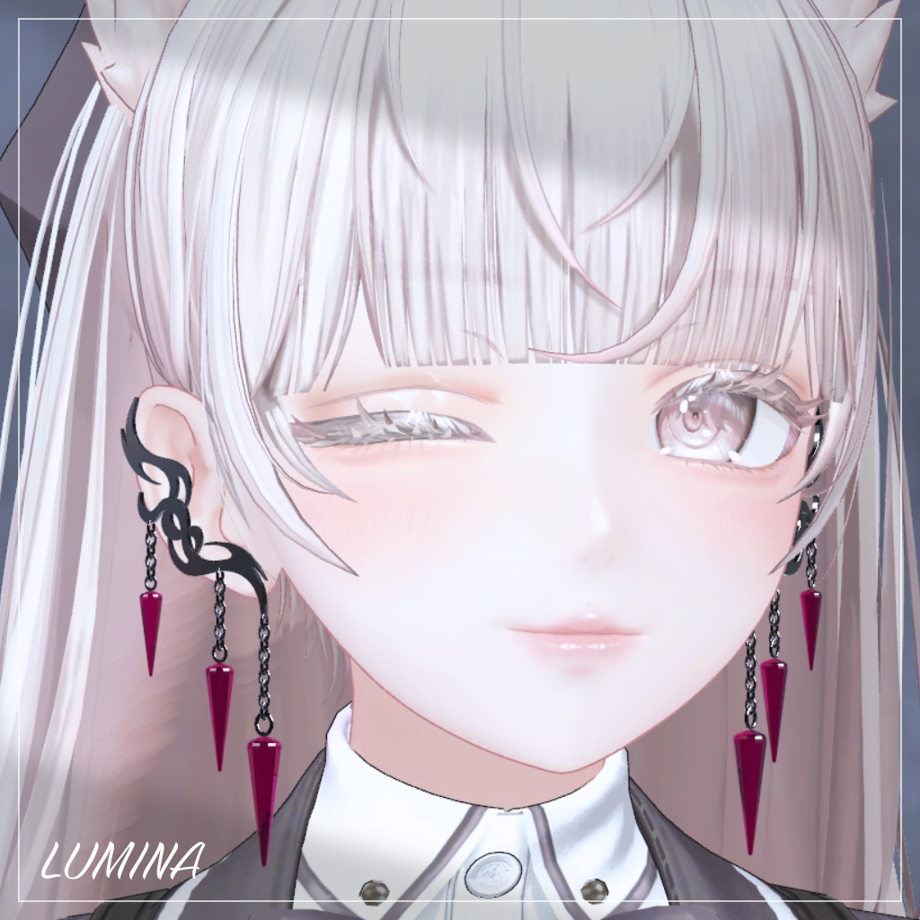 【イヤーカフ】Fang Chain EarCuffs【VRChat想定】