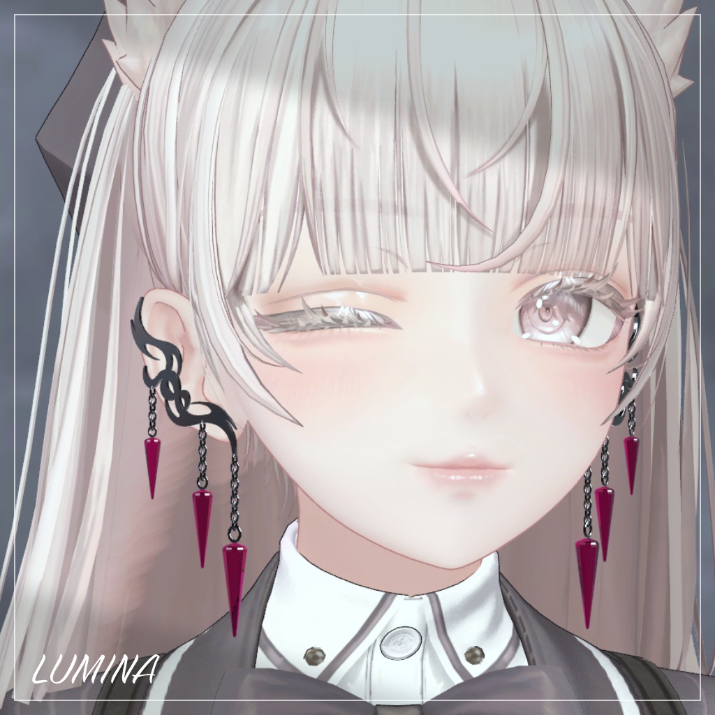 【イヤーカフ】Fang Chain EarCuffs【VRChat想定】