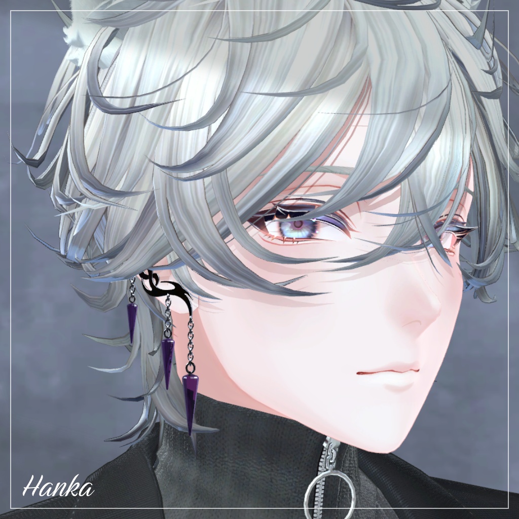【イヤーカフ】Fang Chain EarCuffs【VRChat想定】