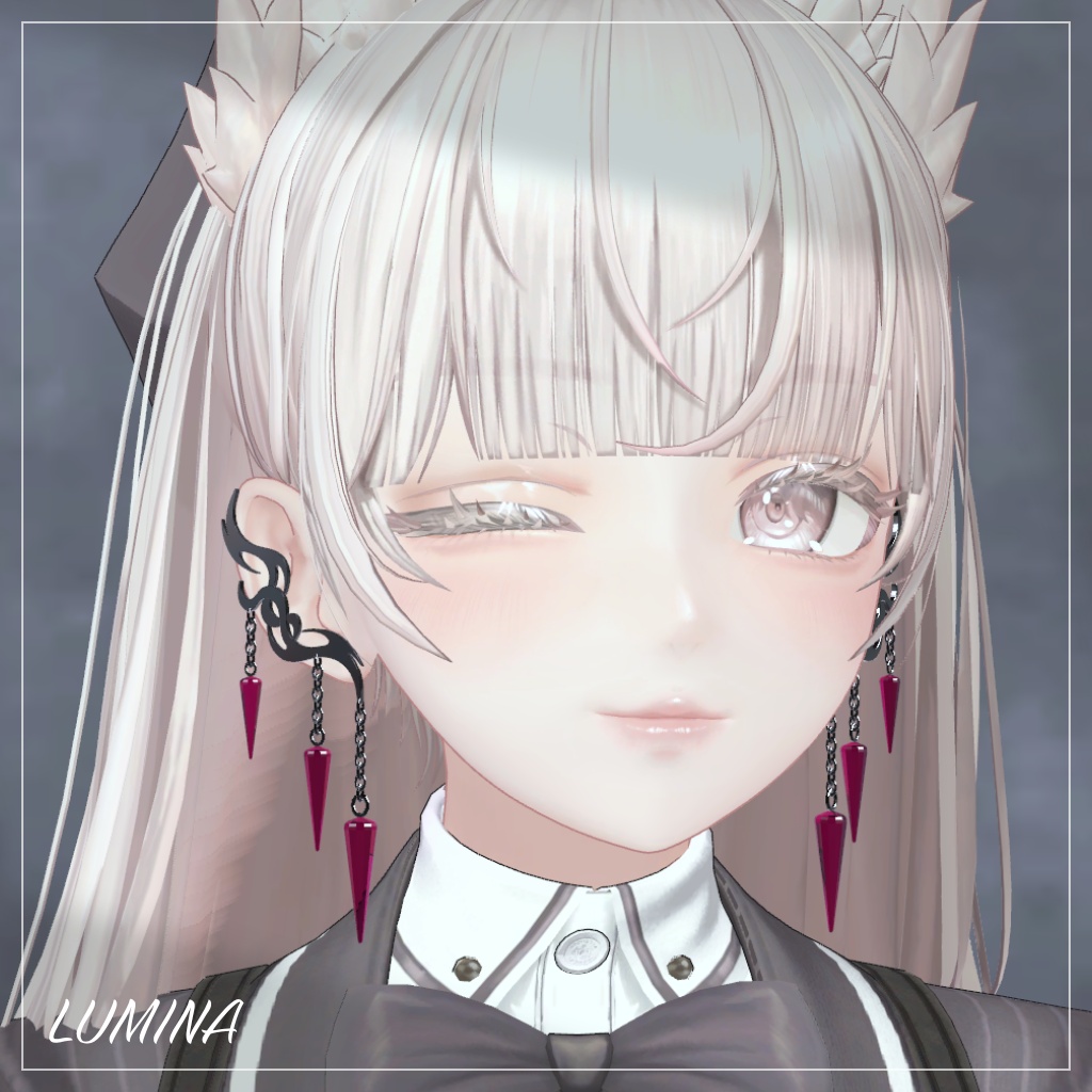 【イヤーカフ】Fang Chain EarCuffs【VRChat想定】