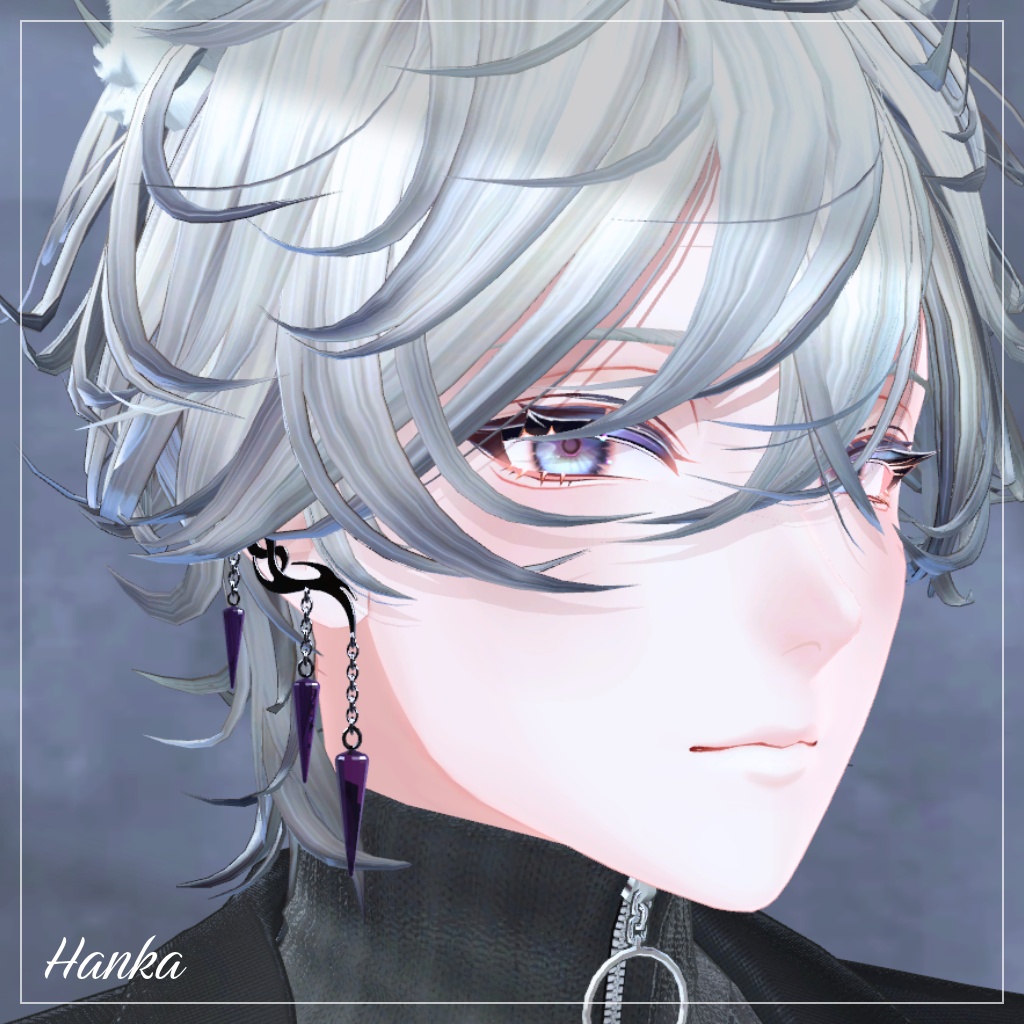【イヤーカフ】Fang Chain EarCuffs【VRChat想定】