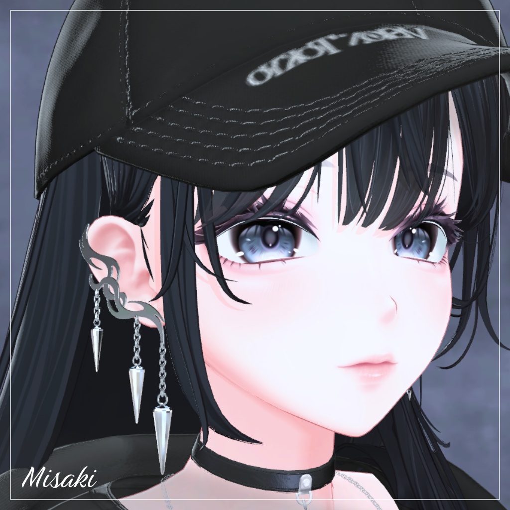 【イヤーカフ】Fang Chain EarCuffs【VRChat想定】