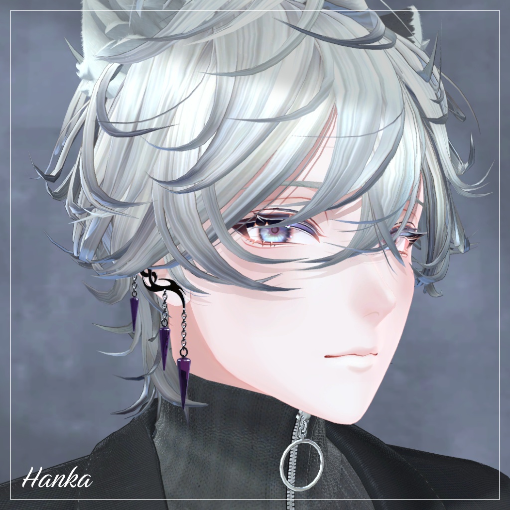 【イヤーカフ】Fang Chain EarCuffs【VRChat想定】