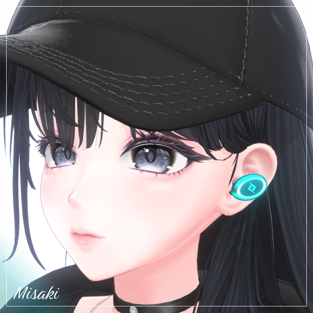 【光る!】ワイヤレスイヤホン型アクセサリー【VRchat想定】