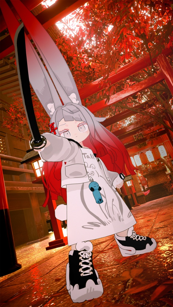 【3Dモデル】刀剣「華愁月耳」