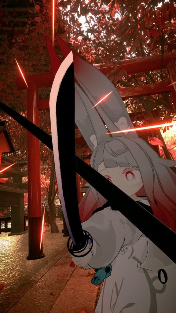 【3Dモデル】刀剣「華愁月耳」