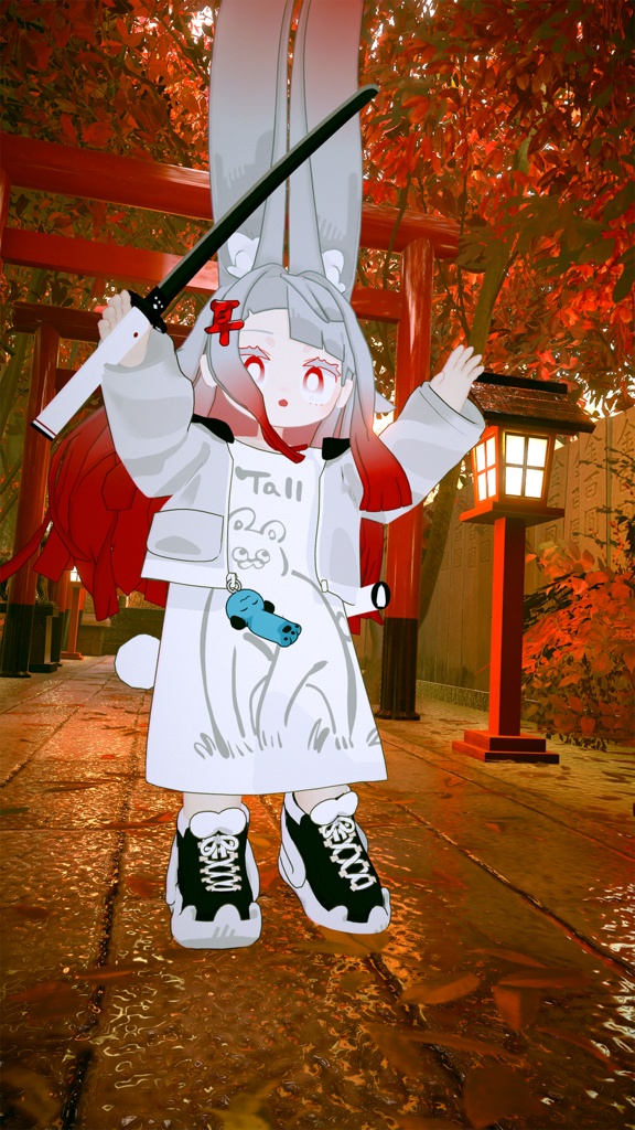 【3Dモデル】刀剣「華愁月耳」