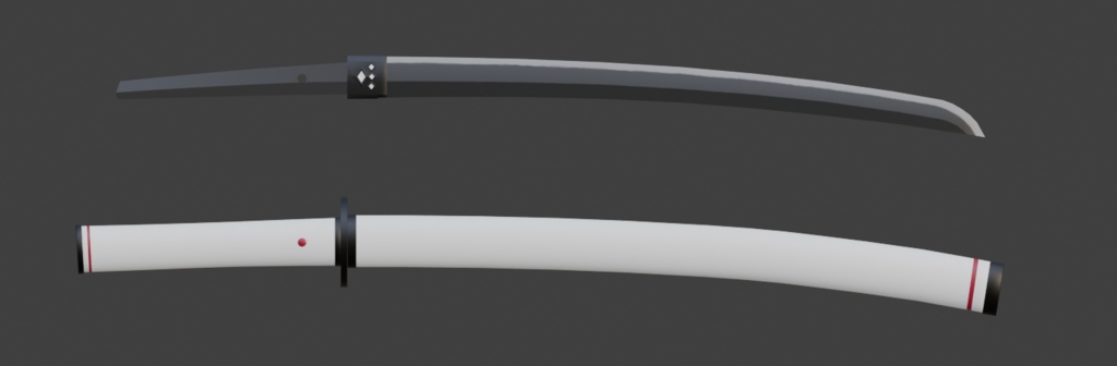 【3Dモデル】刀剣「華愁月耳」