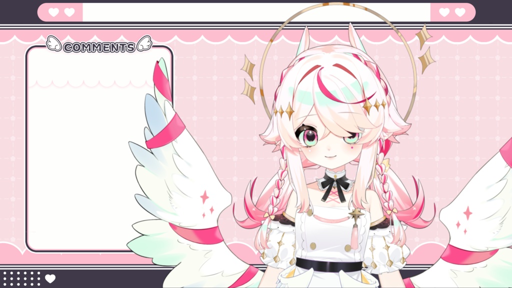 【LIVE 2Dモデル】 Pink Songbird Girl Vtuber Model for Sell 鳥モデル
