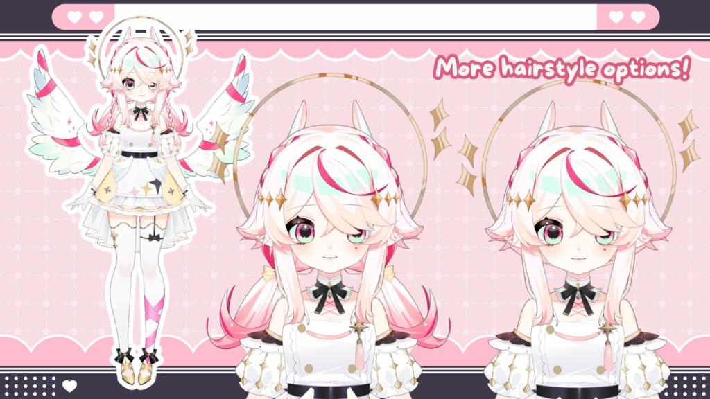 【LIVE 2Dモデル】 Pink Songbird Girl Vtuber Model for Sell 鳥モデル
