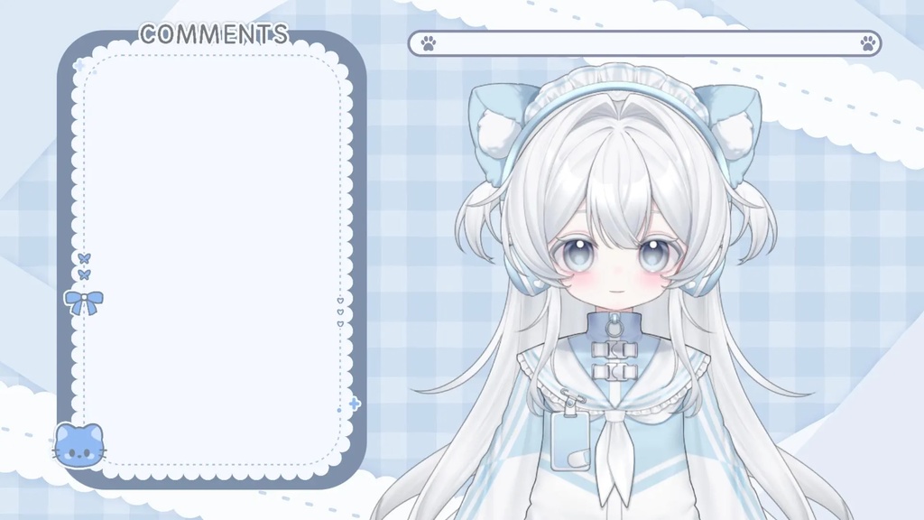 【LIVE 2Dモデル】Blue Cat Girl Vtuber Model for Sell 青猫モデル