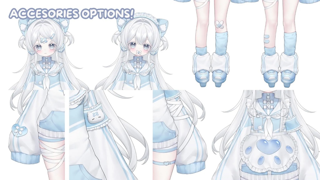 【LIVE 2Dモデル】Blue Cat Girl Vtuber Model for Sell 青猫モデル