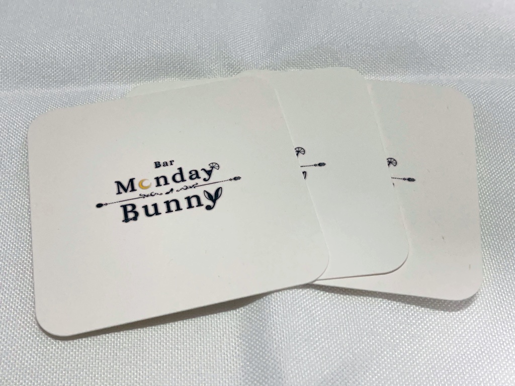  秋篠ゆずき バニーガールバー BarMondayBunny 紙コースター 3枚セット